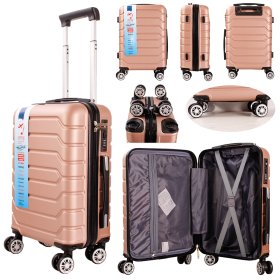 T-HC-US-05 ROSE GOLD 17.7'' UNDER-SEAT CABIN-SIZE SUITCASE