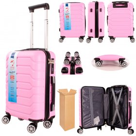 T-HC-US-05 PINK 17.7'' BOX/2 UNDERSEAT CABIN-SIZE SUITCASE