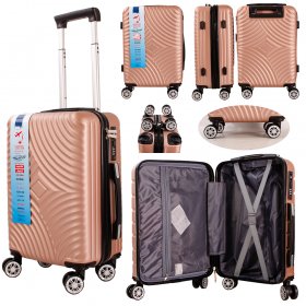 T-HC-US-06 ROSE GOLD 17.7'' UNDER-SEAT CABIN-SIZE SUITCASE