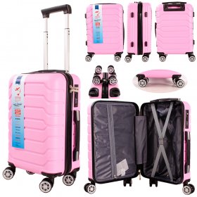 T-HC-US-05 PINK 17.7'' UNDER-SEAT CABIN-SIZE TROLLEY SUITCASE