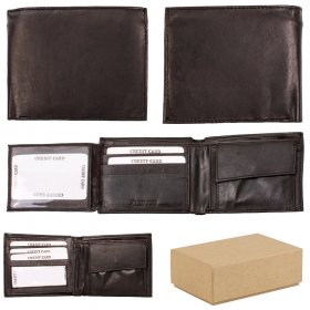 S-080 BURGUNDY LEATHER WALLET BOX OF 12