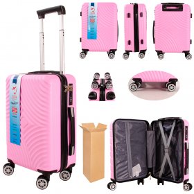 T-HC-US-06 PINK 17.7'' BOX/2 UNDERSEAT CABIN-SIZE SUITCASE